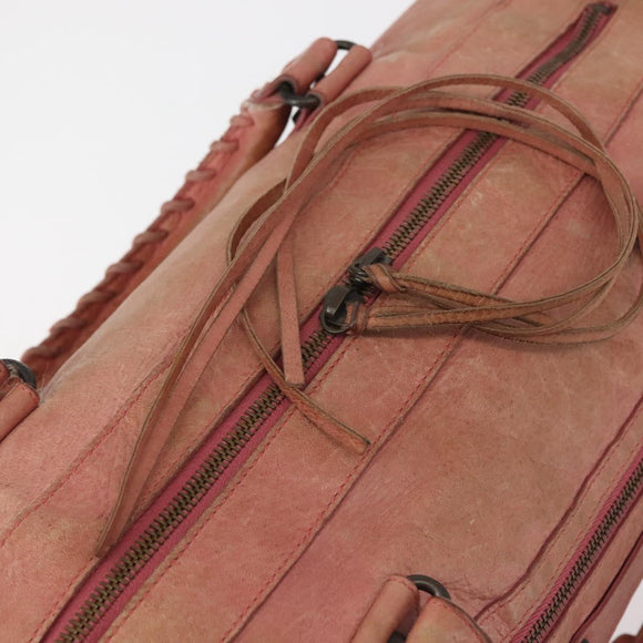 BALENCIAGA The Twiggy Hand Bag Leather 2way Pink 128523 Auth 141093