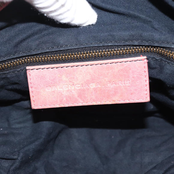 BALENCIAGA The Twiggy Hand Bag Leather 2way Pink 128523 Auth 141093