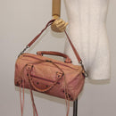 BALENCIAGA The Twiggy Hand Bag Leather 2way Pink 128523 Auth 141093-26