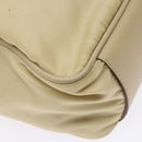 PRADA Hand Bag Nylon Beige Gold Auth 141094-13