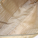 PRADA Hand Bag Nylon Beige Gold Auth 141094-17