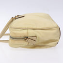PRADA Hand Bag Nylon Beige Gold Auth 141094-5