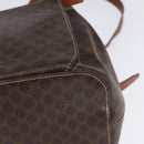 CELINE Macadam Canvas Backpack PVC Leather Brown Gold Auth 141097-11