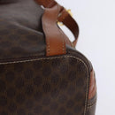 CELINE Macadam Canvas Backpack PVC Leather Brown Gold Auth 141097-13