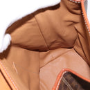 CELINE Macadam Canvas Backpack PVC Leather Brown Gold Auth 141097-17