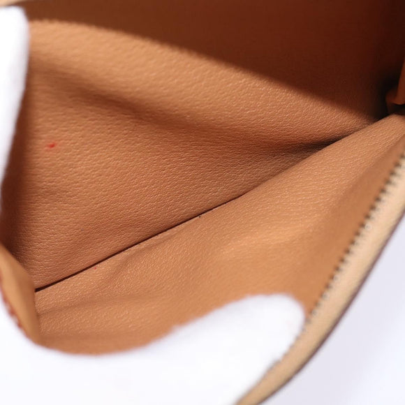 CELINE Macadam Canvas Backpack PVC Leather Brown Gold Auth 141097