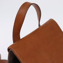 CELINE Macadam Canvas Backpack PVC Leather Brown Gold Auth 141097-6