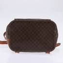 CELINE Macadam Canvas Backpack PVC Leather Brown Gold Auth 141097-9