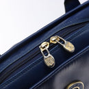 CELINE Hand Bag Leather Blue Gold Auth 141098-10