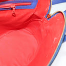 CELINE Hand Bag Leather 2way Blue Gold Auth 141099-18