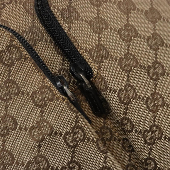 GUCCI GG Canvas Shoulder Bag Beige Silver 002 1076 Auth 141101