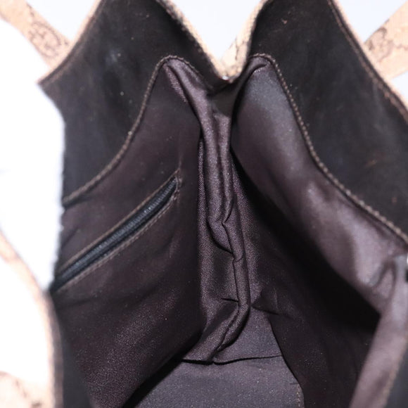 GUCCI GG Canvas Shoulder Bag Beige Silver 002 1076 Auth 141101