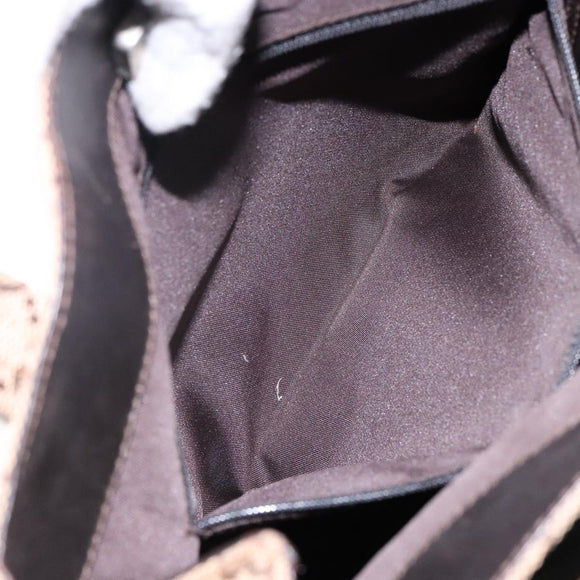 GUCCI GG Canvas Shoulder Bag Beige Silver 002 1076 Auth 141101