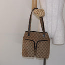 GUCCI GG Canvas Shoulder Bag Beige Silver 002 1076 Auth 141101-22