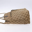 GUCCI GG Canvas Shoulder Bag Beige Silver 002 1076 Auth 141101-4