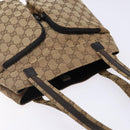 GUCCI GG Canvas Shoulder Bag Beige Silver 002 1076 Auth 141101-6