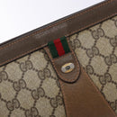 GUCCI GG Supreme Web Sherry Line Clutch Bag PVC Beige 89 01 032 Auth 141102-12