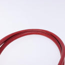 Salvatore Ferragamo Gancini Hand Bag Leather Red Silver Auth 141103-8