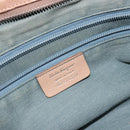 Salvatore Ferragamo Gancini Hand Bag Leather Beige Silver Auth 141104-17