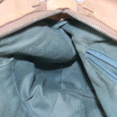 Salvatore Ferragamo Gancini Hand Bag Leather Beige Silver Auth 141104-19