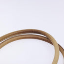 Salvatore Ferragamo Gancini Hand Bag Leather Beige Silver Auth 141104-8