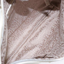 Salvatore Ferragamo Gancini Shoulder Bag Leather White Silver Auth 141105-11