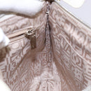 Salvatore Ferragamo Gancini Shoulder Bag Leather White Silver Auth 141105-20