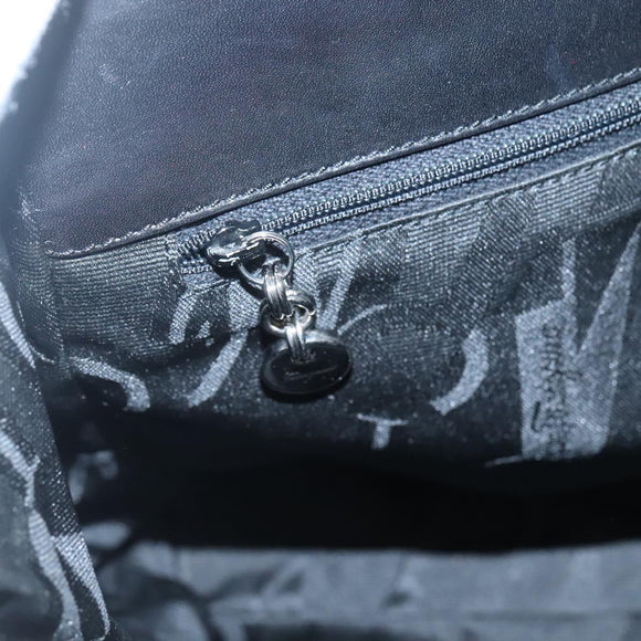 Salvatore Ferragamo Gancini Shoulder Bag Leather Black Silver Auth 141108