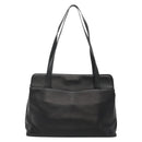 Salvatore Ferragamo Gancini Shoulder Bag Leather Black Silver Auth 141108-3