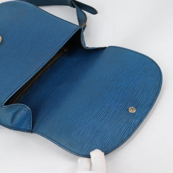 LOUIS VUITTON Epi Saint Cloud GM Shoulder Bag Toledo Blue M52195 LV Auth 141111
