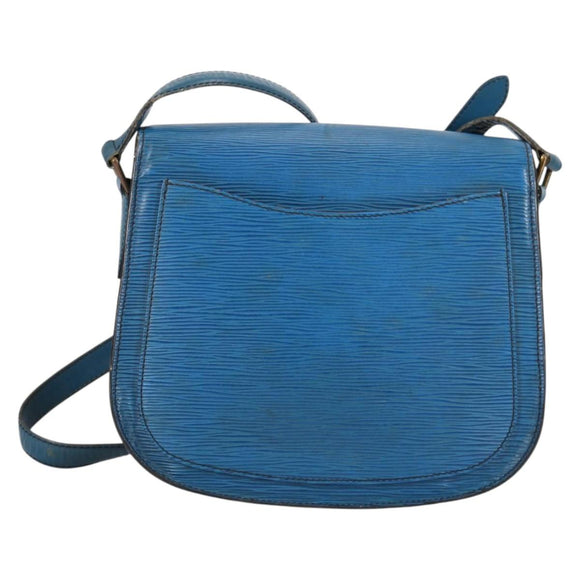 LOUIS VUITTON Epi Saint Cloud GM Shoulder Bag Toledo Blue M52195 LV Auth 141111