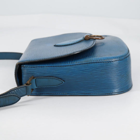 LOUIS VUITTON Epi Saint Cloud GM Shoulder Bag Toledo Blue M52195 LV Auth 141111