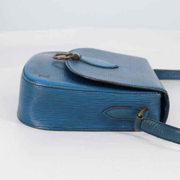 LOUIS VUITTON Epi Saint Cloud GM Shoulder Bag Toledo Blue M52195 LV Auth 141111