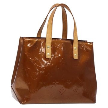 LOUIS VUITTON Monogram Vernis Reade PM Hand Bag Bronze M91146 LV Auth 141113