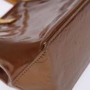 LOUIS VUITTON Monogram Vernis Reade PM Hand Bag Bronze M91146 LV Auth 141113-14