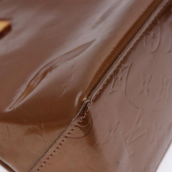 LOUIS VUITTON Monogram Vernis Reade PM Hand Bag Bronze M91146 LV Auth 141113