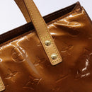 LOUIS VUITTON Monogram Vernis Reade PM Hand Bag Bronze M91146 LV Auth 141113-10