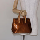 LOUIS VUITTON Monogram Vernis Reade PM Hand Bag Bronze M91146 LV Auth 141113-21