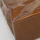 LOUIS VUITTON Monogram Vernis Reade MM Hand Bag Bronze M91143 LV Auth 141114-15