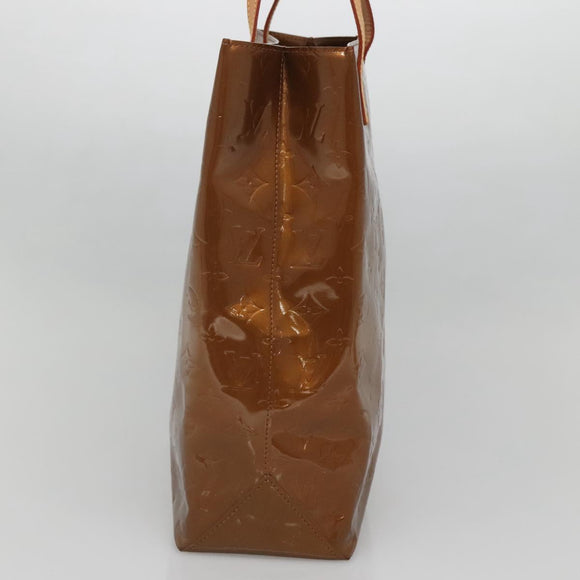 LOUIS VUITTON Monogram Vernis Reade MM Hand Bag Bronze M91143 LV Auth 141114