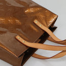 LOUIS VUITTON Monogram Vernis Reade MM Hand Bag Bronze M91143 LV Auth 141114-6