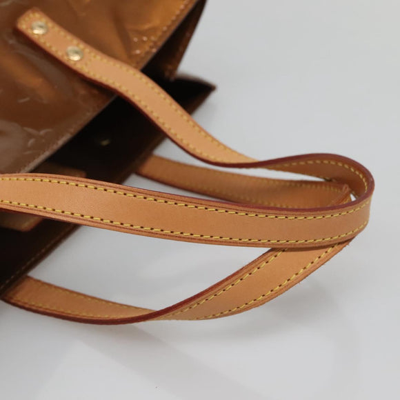 LOUIS VUITTON Monogram Vernis Reade MM Hand Bag Bronze M91143 LV Auth 141114