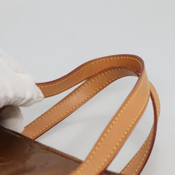 LOUIS VUITTON Monogram Vernis Reade MM Hand Bag Bronze M91143 LV Auth 141114