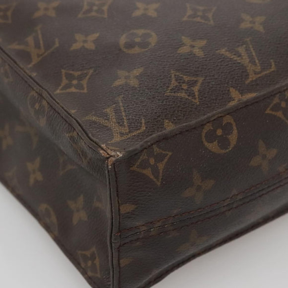 LOUIS VUITTON Monogram Sac Plat Hand Bag M51140 LV Auth 141120