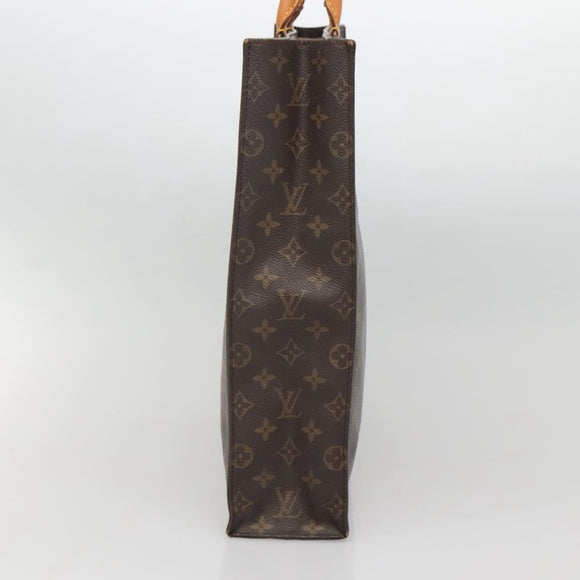 LOUIS VUITTON Monogram Sac Plat Hand Bag M51140 LV Auth 141120