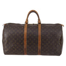 LOUIS VUITTON Monogram Keepall 55 Boston Bag M41424 LV Auth 141123-13