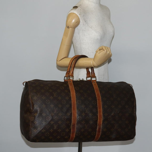 LOUIS VUITTON Monogram Keepall 55 Boston Bag M41424 LV Auth 141123