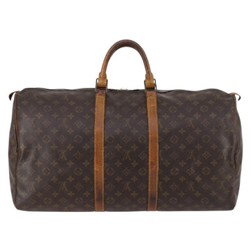 LOUIS VUITTON Monogram Keepall 55 Boston Bag M41424 LV Auth 141123 - 0