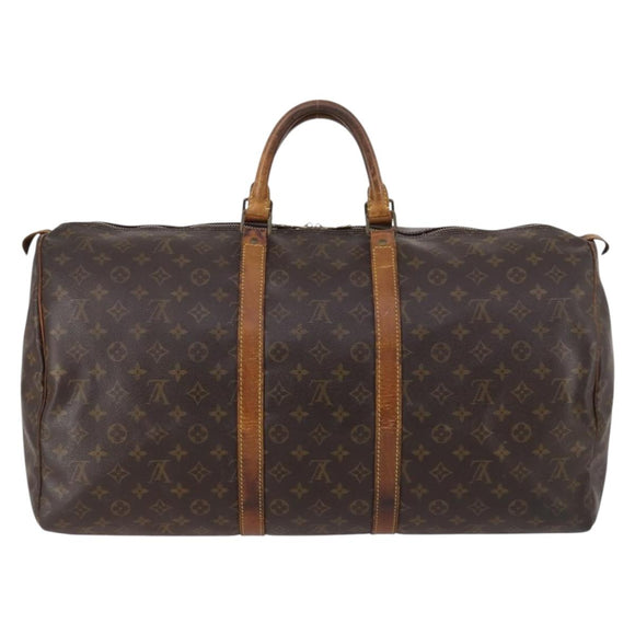 LOUIS VUITTON Monogram Keepall 55 Boston Bag M41424 LV Auth 141123