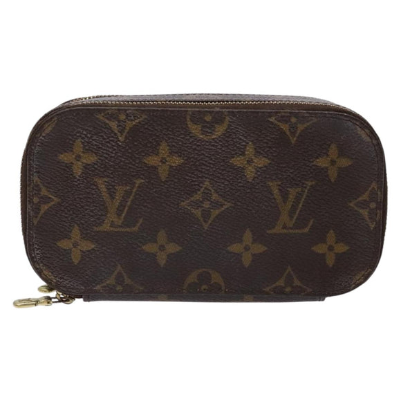 LOUIS VUITTON Monogram Trousse Brush PM Cosmetic Pouch M47510 LV Auth 141126